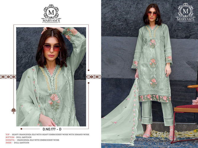 177 Maryams Organza Designer Salwar Kameez Wholesale Shop In Surat
